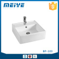 BP-103 Modern Bathroom Design, Quality Square Art Basin, Bathroom Countertop Ceramic Washbasin Bowl